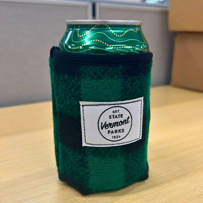 Circle logo koozie-Green Wool Koozie